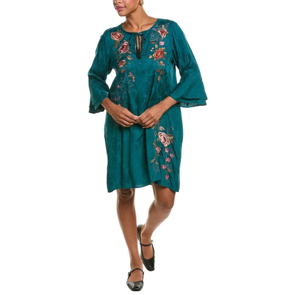 Johnny Was Womens  Ruffle Sleeve Dress